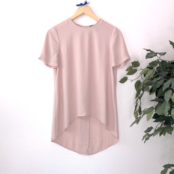 BCBGmaxazria Sheer High Low Top - Picture 1 of 7